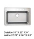 LS-D78 Drop-in Single Bowl Stainless Steel Sink