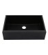 LS-GCF78 Single Bowl Farmhouse Apron Front Granite Composite Sink Black