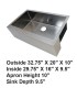 LS-F78H Single Bowl Farmhouse Apron Front Stainless Steel Sink