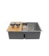 LS-H3019D Double Bowl Zero Radius Workstation Kitchen Sink