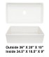 LS-FC8F Single Bowl Farmhouse Fireclay Sink White