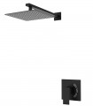 LS-S348208 Shower System with 8 in Square Rainfall Shower Head in Matt Black