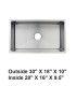 LS-H77-10 Handmade Undermount Single Bowl Stainless Steel Sink