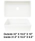 LS-FC9F Single Bowl Farmhouse Fireclay Sink White