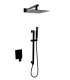 LS-S448208N Shower System with 9.75 in. Square Rainfall Shower Head and Handheld Shower Head in Matt Black