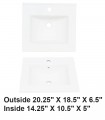 LS-C62 Vanity Top Ceramic Sink White