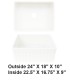 LS-FC6F Single Bowl Farmhouse Fireclay Sink White