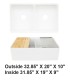 LS-FC12F Double Bowl Farmhouse Fireclay Sink White