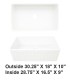 LS-FC4F Single Bowl Farmhouse Fireclay Sink White