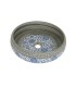LS-S1 Above Counter Vessel Ceramic Sink Green/White/Blue Paint