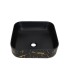 LS-S9 Above Counter Vessel Ceramic Sink Black and Gold Marble Design