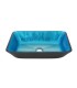 LS-GL12 Above Counter Blue Foiled Tempered Glass Sink