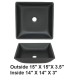 LS-GL17 Above Counter Matt Black Tempered Glass Vessel Sink