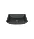 LS-GL17 Above Counter Matt Black Tempered Glass Vessel Sink