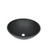 LS-GL18 Above Counter Matt Black Tempered Glass Vessel Sink