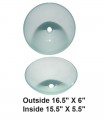 LS-GL16 Above Counter Tempered Clear Glass in Matt Vessel Sink