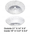 LS-GL2 Above Counter Crystal Glass in Transparent Vessel Sink