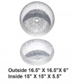 LS-GL4 Above Counter Crystal Glass Vessel Sink