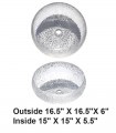 LS-GL4 Above Counter Crystal Glass Vessel Sink