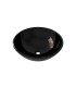 LS-GL7 Above Counter Tempered Glossy Black Glass Vessel Sink