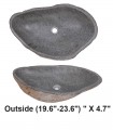 LS-NS1M Wash Basin Large Wash Sink Bathroom Basin Natural River Stone Oval