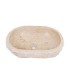 LS-NS5 Above Counter Sink Oval Cream Marble Vessel Bathroom Sink