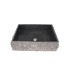 LS-NS4 Above Counter Square Black Marmo Marble Sink