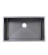 LS-H78 Handmade Undermount Single Bowl Stainless Steel Sink Gunmetal Grey