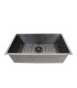 LS-H78 Handmade Undermount Single Bowl Stainless Steel Sink Gunmetal Grey