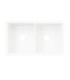LS-FC14F Double Bowl Undermount Fireclay Sink White