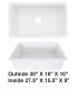 LS-FC13F Single Bowl Undermount Fireclay Sink White