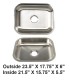 LS-48ADA Undermount Single Bowl Stainless Steel ADA Sink