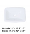 LS-C63 Drop-in Ceramic Sink White