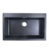 LS-GCD78 Drop-In or Undermount Single Bowl Granite Composite Sink Black