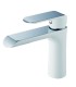 LS-BF1 Single Hole Bathroom Faucet in Chrome and White