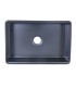 LS-FC10 Black Single Bowl Farmhouse Fireclay Sink Matt Black