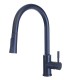 LS-K435002-T Pull Down Kitchen Faucet in Brushed Nickel with Touch Activation in Matte Black