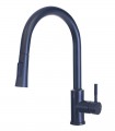 LS-K435002-T Pull Down Kitchen Faucet in Brushed Nickel with Touch Activation in Matte Black