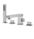 LS-SA14003 Bathroom Deck Mount Faucet in Brushed Nickel