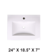 LS-E60 Vanity Top Sink White