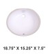LS-C1815 Undermount Oval Ceramic Sink White