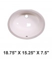 LS-C1815 Undermount Oval Ceramic Sink Bisque