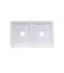 LS-FC2 Double Bowl Farmhouse Porcelain Sink White