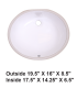 LS-C1 Undermount Oval Ceramic Sink White