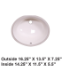 LS-C2S Undermount Oval Ceramic Sink Bisque