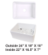 LS-FC6 Single Bowl Farmhouse Porcelain Sink White