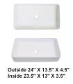 LS-C33 Vessel Ceramic Sink White