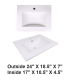 LS-E60 Vanity Top Sink White