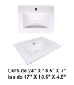 LS-E60 Vanity Top Sink White