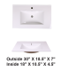 LS-E75 Vanity Top Sink White
